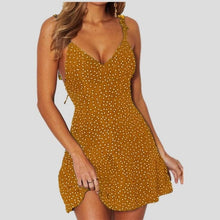 Load image into Gallery viewer, Europeans Point Back Lace Dresses Dot Poka Dress New Ladies Loose Girls Bowl Point Aging Short Sleeve Dresses