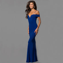 Load image into Gallery viewer, summer dress 2019 new Sexy Straps V-Neck Dress Women Off Shoulder Bodycon Red Party Dress Long Maxi Dresses vestidos verano