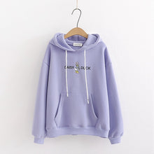 Load image into Gallery viewer, Merry Pretty Women’s Cartoon Buck Embroidery Hoodies Sweatshirts With Bow On Hood 2019 Winter Plus Velvet Hooded Pullovers