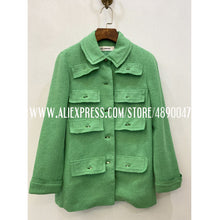 Load image into Gallery viewer, Retro Women's 2020 Long Sleeve Leisure Jacket Fashion Tweed Ladies Jacket Street Wear Elegant Coat High Quality Silk Lining