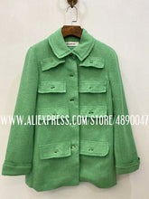 Load image into Gallery viewer, Retro Women's 2020 Long Sleeve Leisure Jacket Fashion Tweed Ladies Jacket Street Wear Elegant Coat High Quality Silk Lining