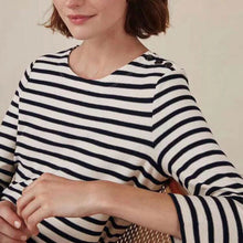 Load image into Gallery viewer, Women Sweater 2019 Autumn Striped Knit Sweater Round Neck Long Sleeve Top