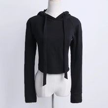 Load image into Gallery viewer, Women Brand Streetwear Sexy Short Style Hoodies Long Sleeve Sweatshirts Element personalized Tops Cotton Pullover