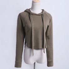 Load image into Gallery viewer, Women Brand Streetwear Sexy Short Style Hoodies Long Sleeve Sweatshirts Element personalized Tops Cotton Pullover