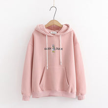 Load image into Gallery viewer, Merry Pretty Women’s Cartoon Buck Embroidery Hoodies Sweatshirts With Bow On Hood 2019 Winter Plus Velvet Hooded Pullovers
