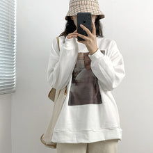 Load image into Gallery viewer, 2019 Fall Vintage Printed Women Sweatshirt Long Sleeve White Black Pullovers Boyfriend Tops
