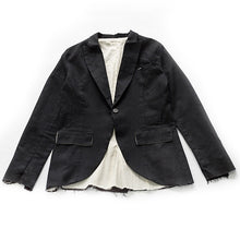 Load image into Gallery viewer, [EAM] 2020 New Spring Autumn Black Lapel Long Sleeve Single Button Slim Black Irregular Jacket Women Coat Fashion Tide 1C102
