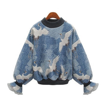 Load image into Gallery viewer, GALCAUR Patchwork Ruffle Print Animal Women&#39;s Sweatshirts Top Female Flare Sleeve Pullover Large Sizes 2020 Autumn Fashion
