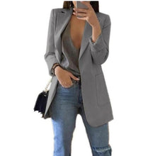 Load image into Gallery viewer, Hot 2020 Women Fashion Jacket Female Work Office Solid Pocket Business Casual Suit Coat
