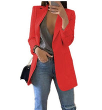 Load image into Gallery viewer, Hot 2020 Women Fashion Jacket Female Work Office Solid Pocket Business Casual Suit Coat

