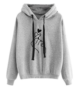 SIL2397 Long Sleeve Spring Autumn a001 Winter Striped Women Sweatshirt And Hoody Ladies Hooded Love Printed Casual