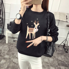 Load image into Gallery viewer, Hooded weatshirt Autumn Crop Top Long Sleeve Sweatshirt Hoodie Letter Print Top Gray  Sweatshirts
