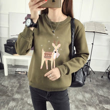 Load image into Gallery viewer, Hooded weatshirt Autumn Crop Top Long Sleeve Sweatshirt Hoodie Letter Print Top Gray  Sweatshirts
