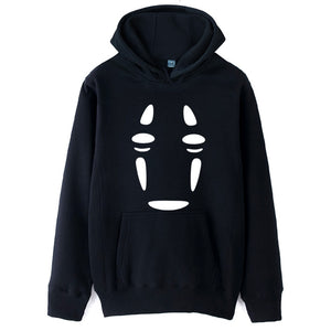 Spirited Away faceless No face man Girls Woman Hoodie Miyazaki Hayao mysterious ghost white Couple Clothes Autumn Winter ZIIART