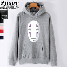 Load image into Gallery viewer, Spirited Away faceless No face man Girls Woman Hoodie Miyazaki Hayao mysterious ghost white Couple Clothes Autumn Winter ZIIART
