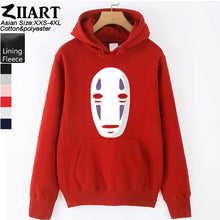 Load image into Gallery viewer, Spirited Away faceless No face man Girls Woman Hoodie Miyazaki Hayao mysterious ghost white Couple Clothes Autumn Winter ZIIART
