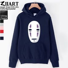 Load image into Gallery viewer, Spirited Away faceless No face man Girls Woman Hoodie Miyazaki Hayao mysterious ghost white Couple Clothes Autumn Winter ZIIART
