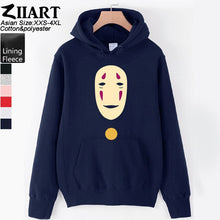 Load image into Gallery viewer, Spirited Away faceless No face man Girls Woman Hoodie Miyazaki Hayao mysterious ghost white Couple Clothes Autumn Winter ZIIART
