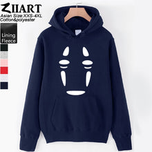 Load image into Gallery viewer, Spirited Away faceless No face man Girls Woman Hoodie Miyazaki Hayao mysterious ghost white Couple Clothes Autumn Winter ZIIART
