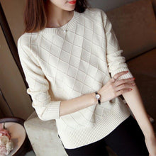 Load image into Gallery viewer, Sweaters For Women Fashion Slim Gray  Cropped Jumpers Knitwear Autumn Fashion Solid
