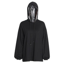 Load image into Gallery viewer, TWOTWINSTYLE Casual Loose Women Sweatshirt Hooded Collar Lantern Long Sleeve Lace Up Pullovers For Female Fashion Clothing Tide
