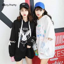 Load image into Gallery viewer, Merry Pretty 2020 Harajuku Cute Lolita Women Sweatshirt Rabbit Pentacle Print Lace Up Hoodies Loose Tracksuit Pullovers Female
